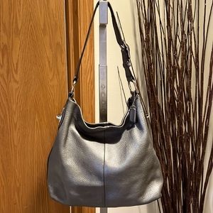 Coach silver leather bag vintage